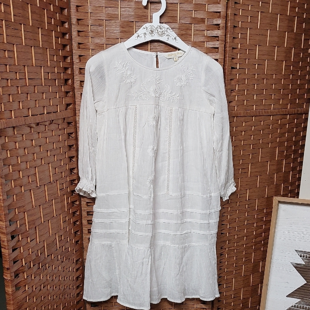 Elegant White Embroidered Dress